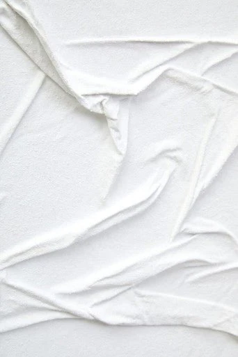 Astratto Canvas White Pleated Fabric Hand Painted Wall Art - Image 14