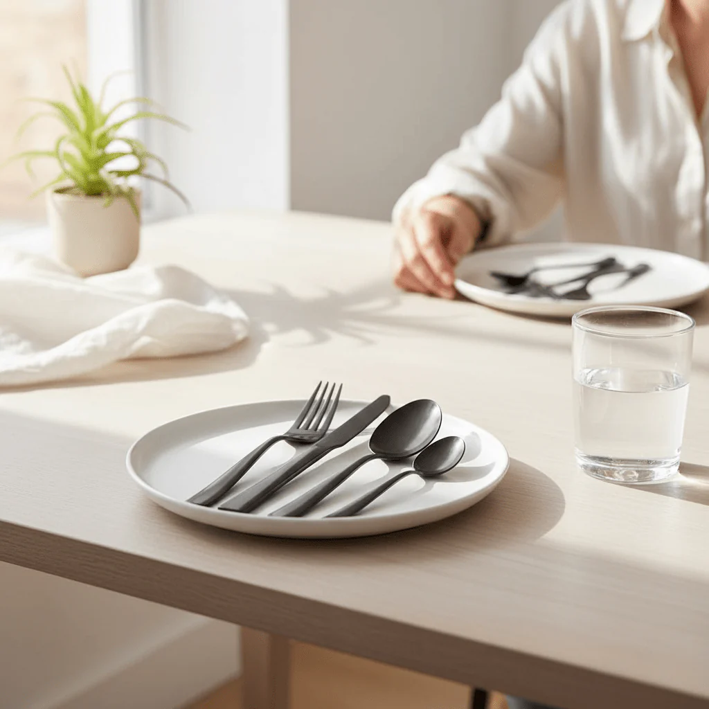 Avie 16 Piece Onyx Cutlery Set - Image 2