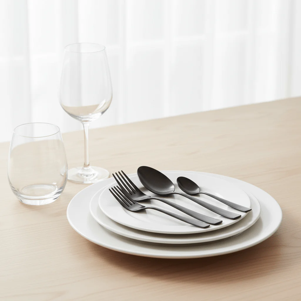Avie 16 Piece Onyx Cutlery Set - Image 4