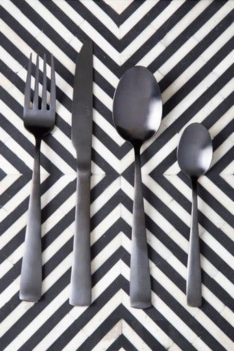 Avie 16 Piece Onyx Cutlery Set - Image 9