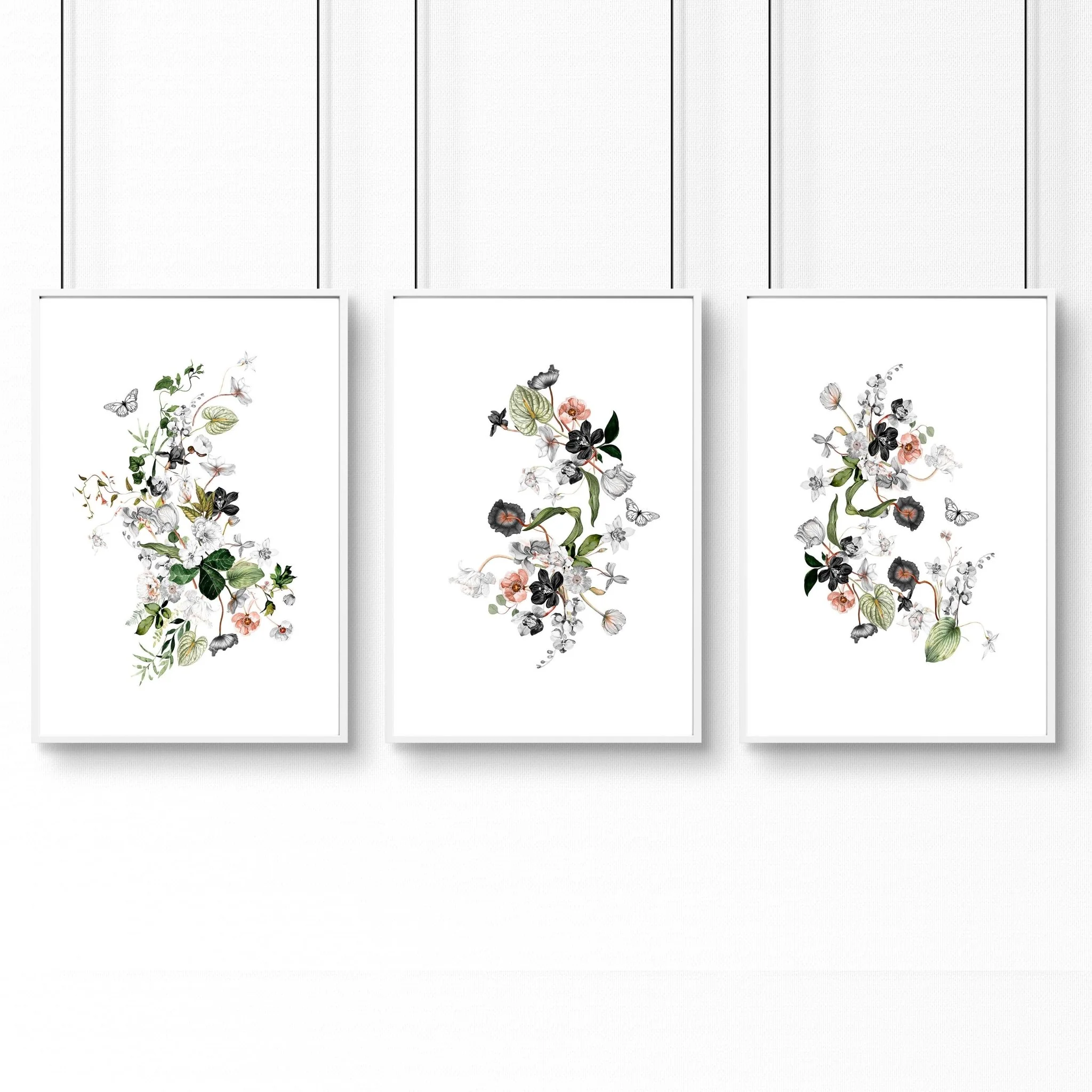 Bathroom chic shabby decor | set of 3 framed wall prints - Image 9