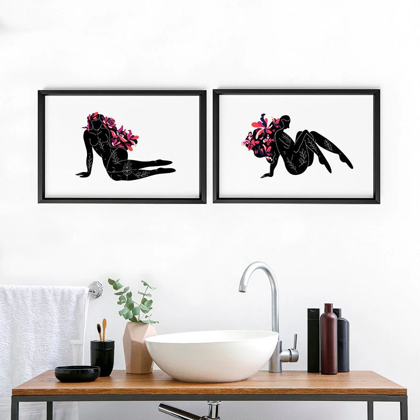 Bathroom framed art | set of 2 unique wall art - Image 6