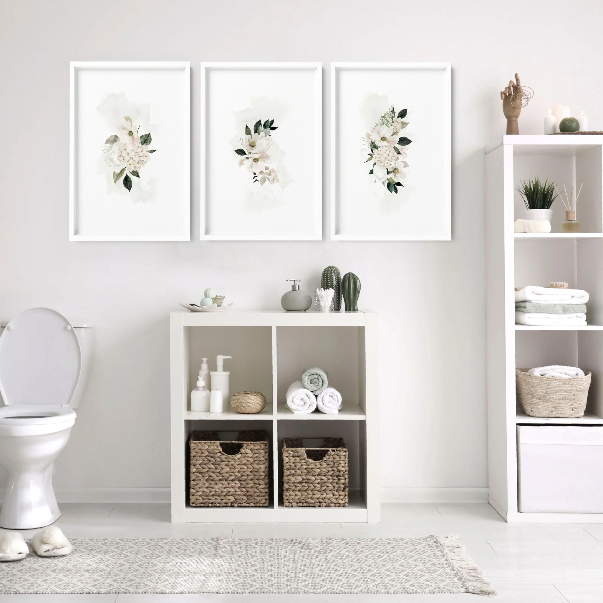 Bathroom prints framed | set of 3 wall art prints - Image 5