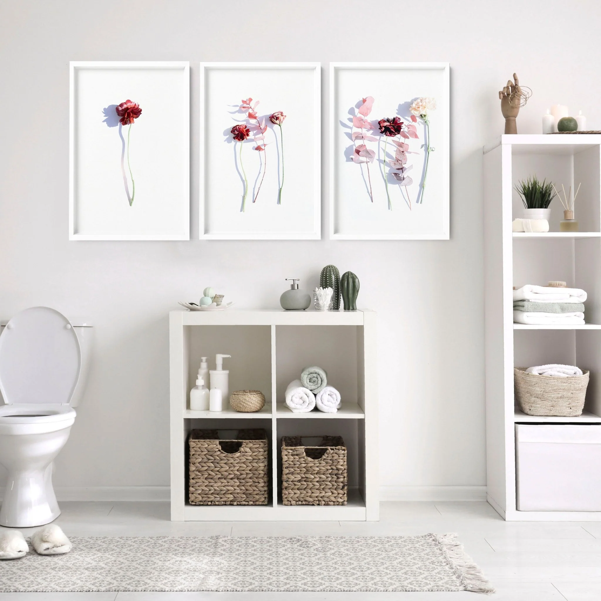 Bathroom wall hanging | set of 3 framed wall art - Image 3