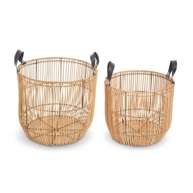 Batu Set of 2 Natural Rattan Baskets - Image 5
