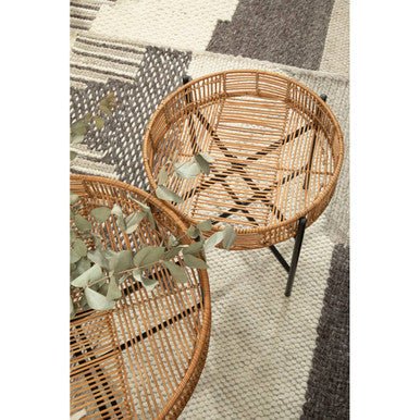 Batu Set of 2 Natural Rattan Side Tables - Image 10