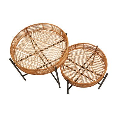 Batu Set of 2 Natural Rattan Side Tables - Image 7