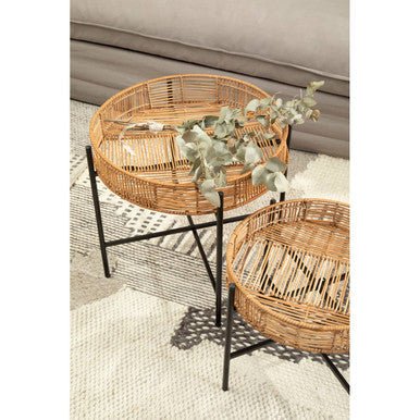 Batu Set of 2 Natural Rattan Side Tables - Image 9