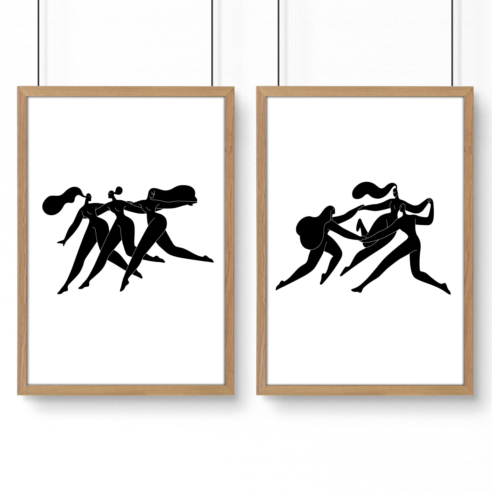 Bedroom Wall Inspiration decor | Set of 2 Minimal Women Wall art Prints - Image 11