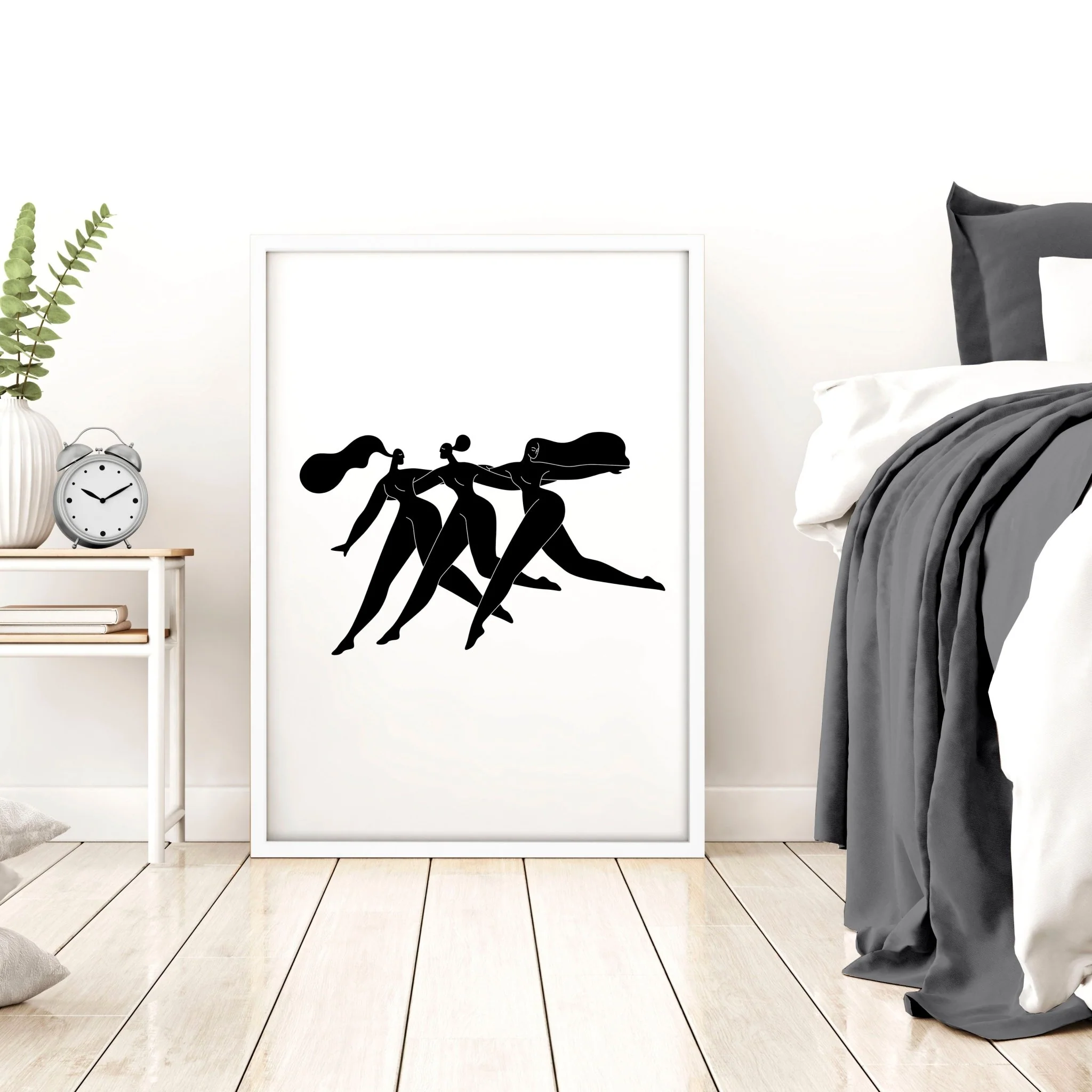Bedroom Wall Inspiration decor | Set of 2 Minimal Women Wall art Prints - Image 8