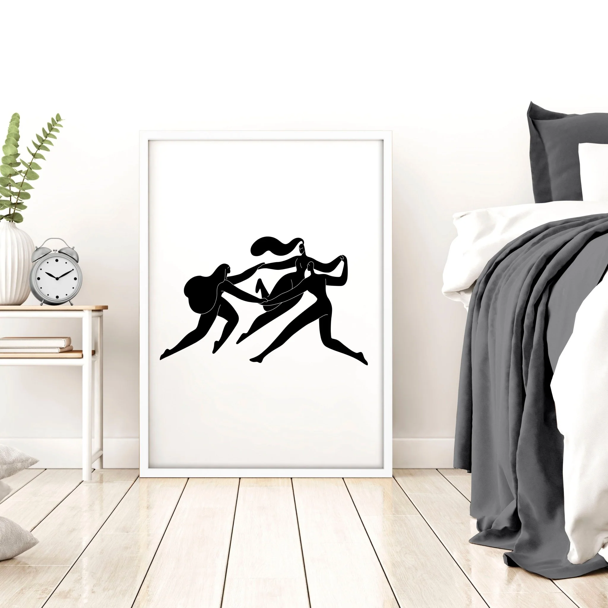 Bedroom Wall Inspiration decor | Set of 2 Minimal Women Wall art Prints - Image 9