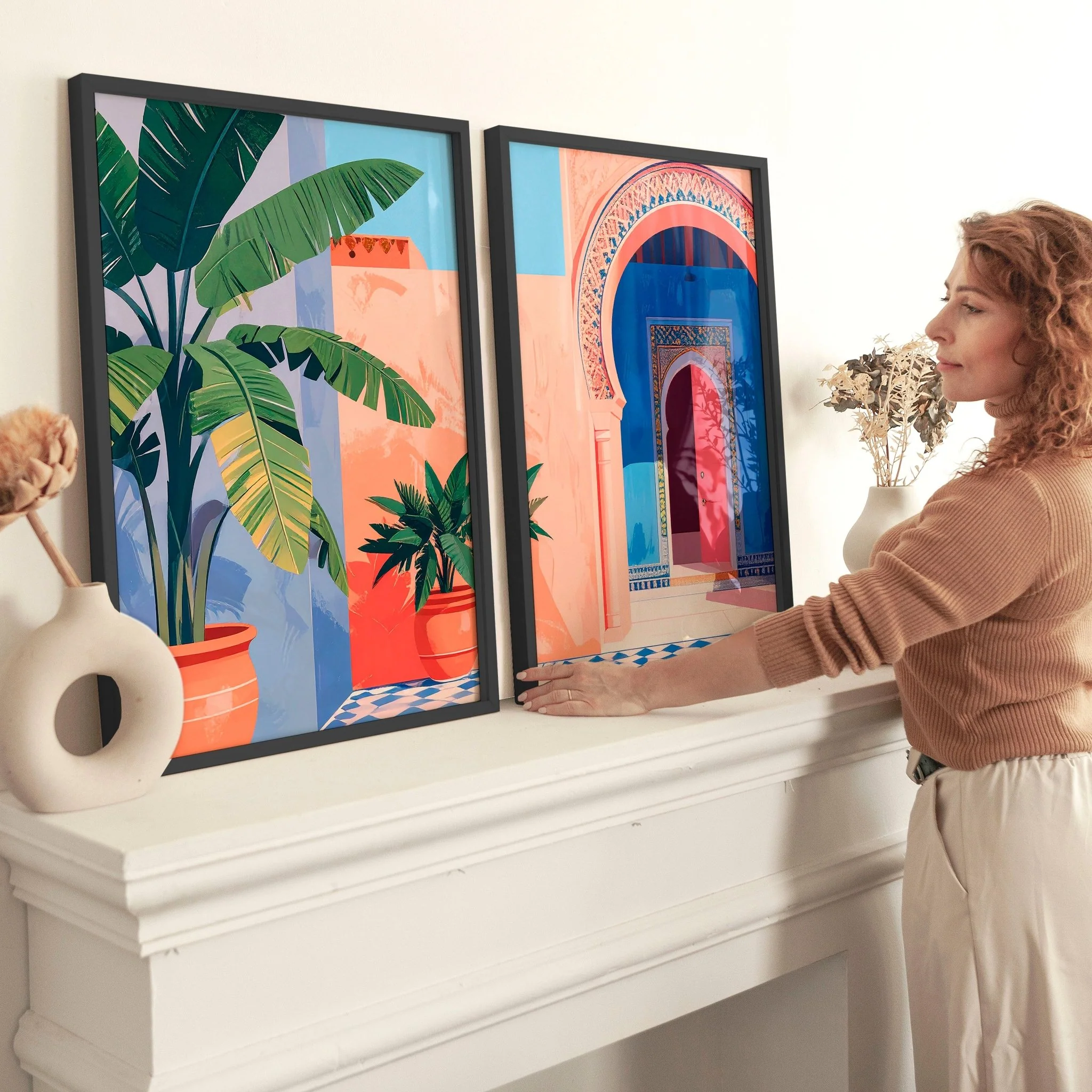 Big Prints For Walls | Set of 2 Moroccan Inspired Wall art Prints - Image 3