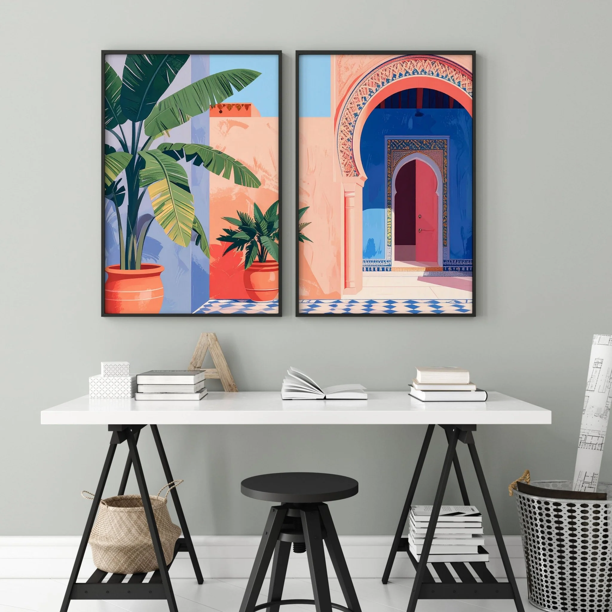 Big Prints For Walls | Set of 2 Moroccan Inspired Wall art Prints - Image 5