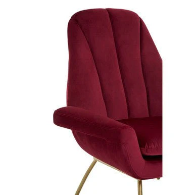 Billi Wine Velvet Lounge Chair - Image 14