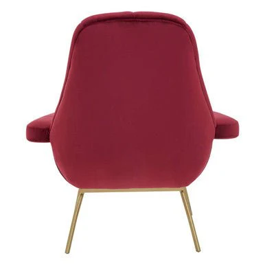 Billi Wine Velvet Lounge Chair - Image 8