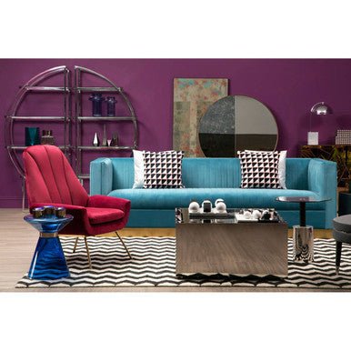 Billi Wine Velvet Lounge Chair - Image 9