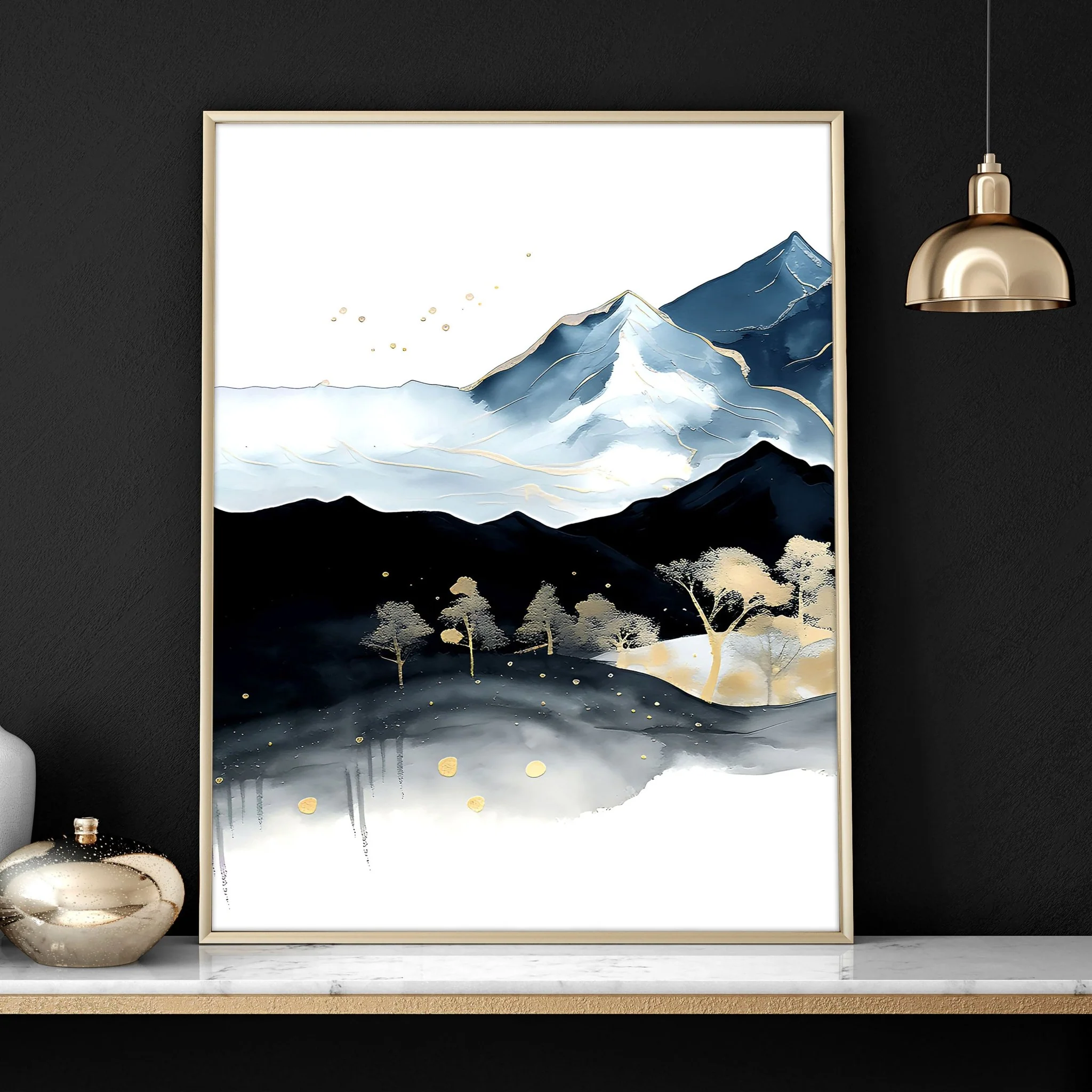 Blue Living Room Wall Art | Set of 3 wall art prints - Image 6