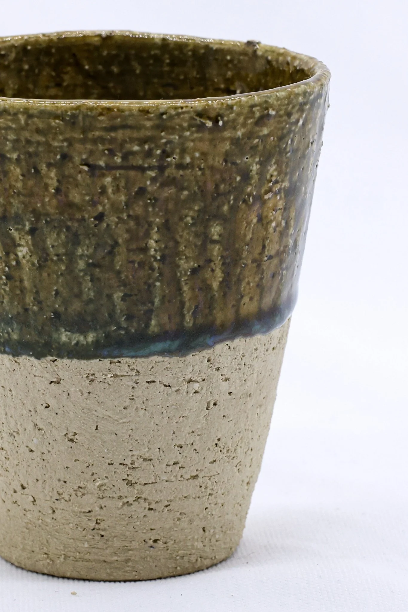 Bluverde Quadra Milled Stoneware Tall Handmade Ceramic Cup - Image 2