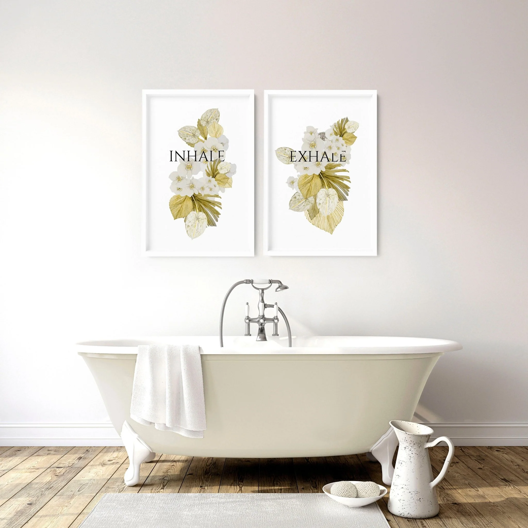 Boho bathroom wall decor | Set of 2 wall art prints - Image 7