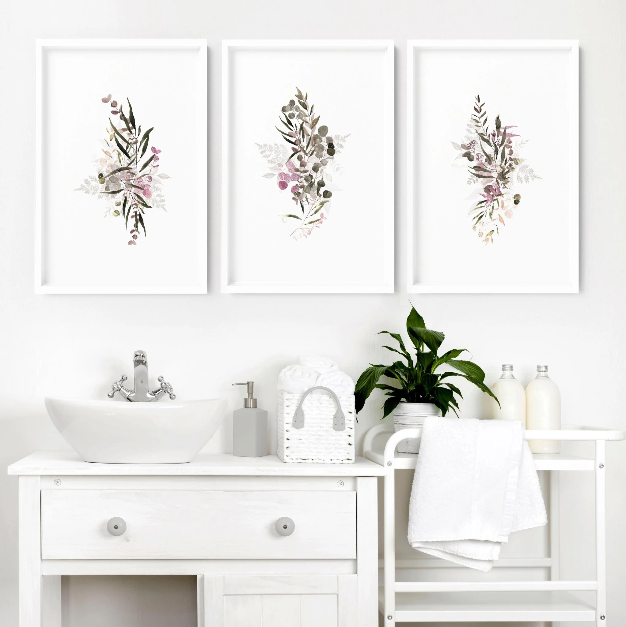 Boho Chic wall art prints | set of Bathroom wall decor - Image 2