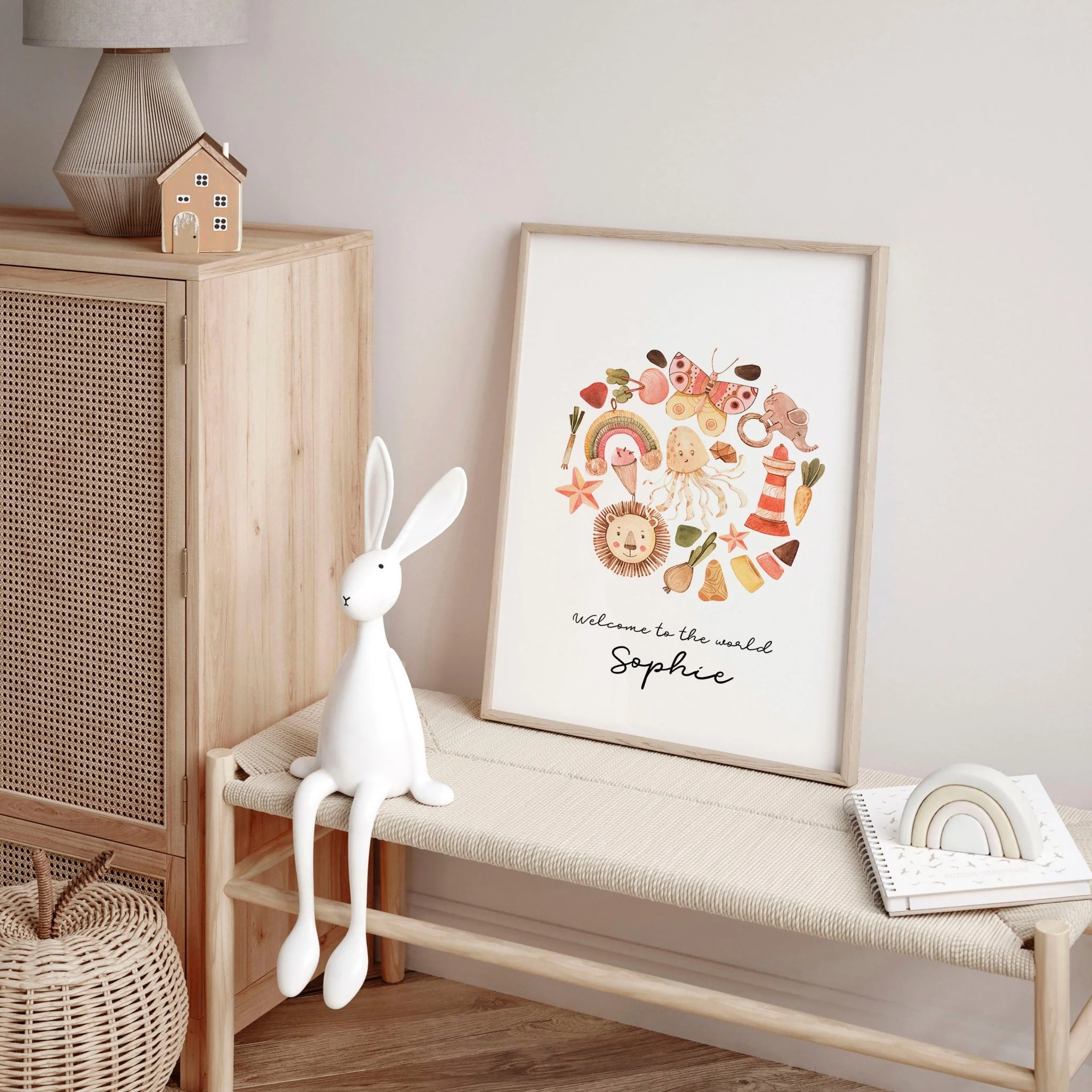 Boho Nursery Decor Set of 2 Wall Art Prints - Image 3