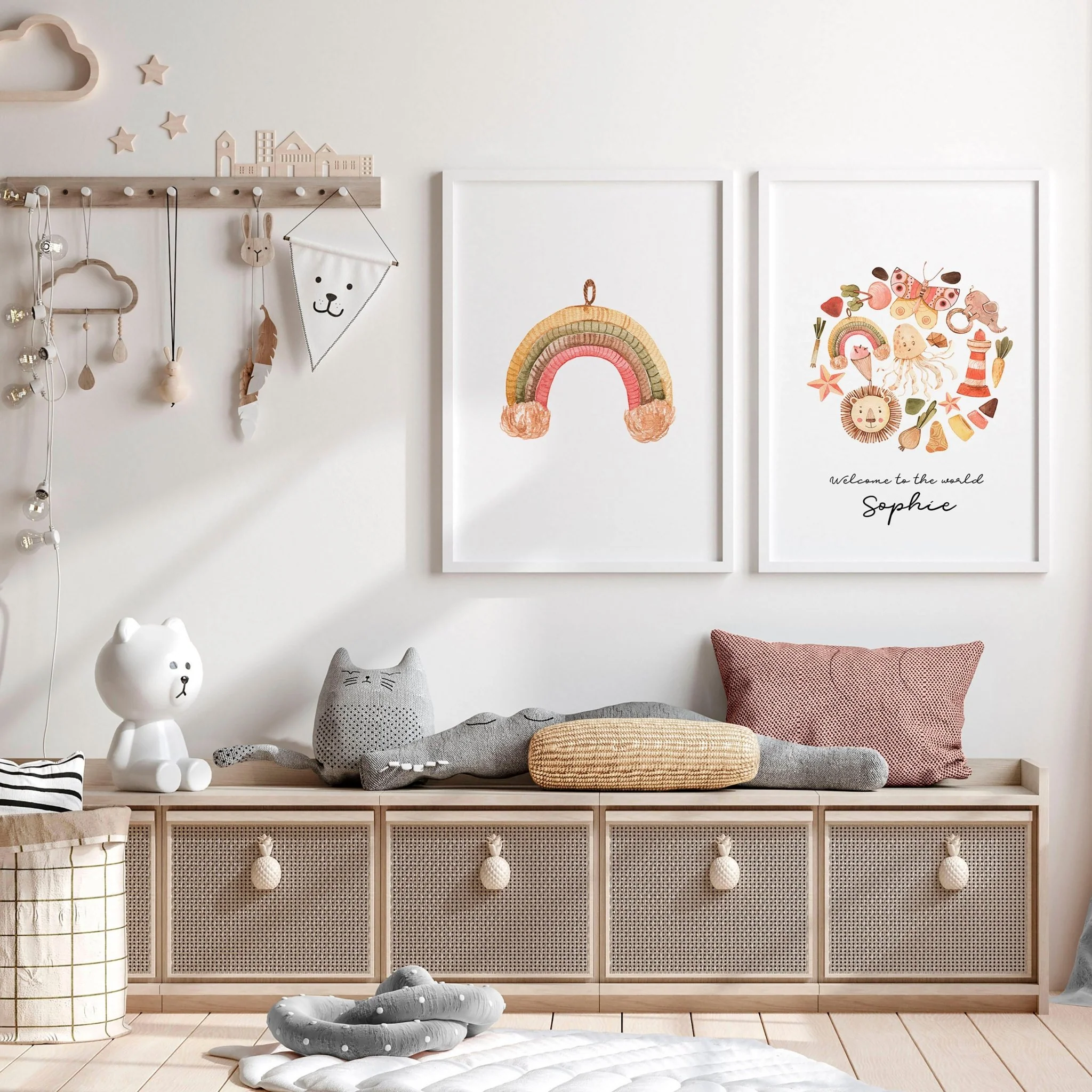 Boho Nursery Decor Set of 2 Wall Art Prints - Image 6