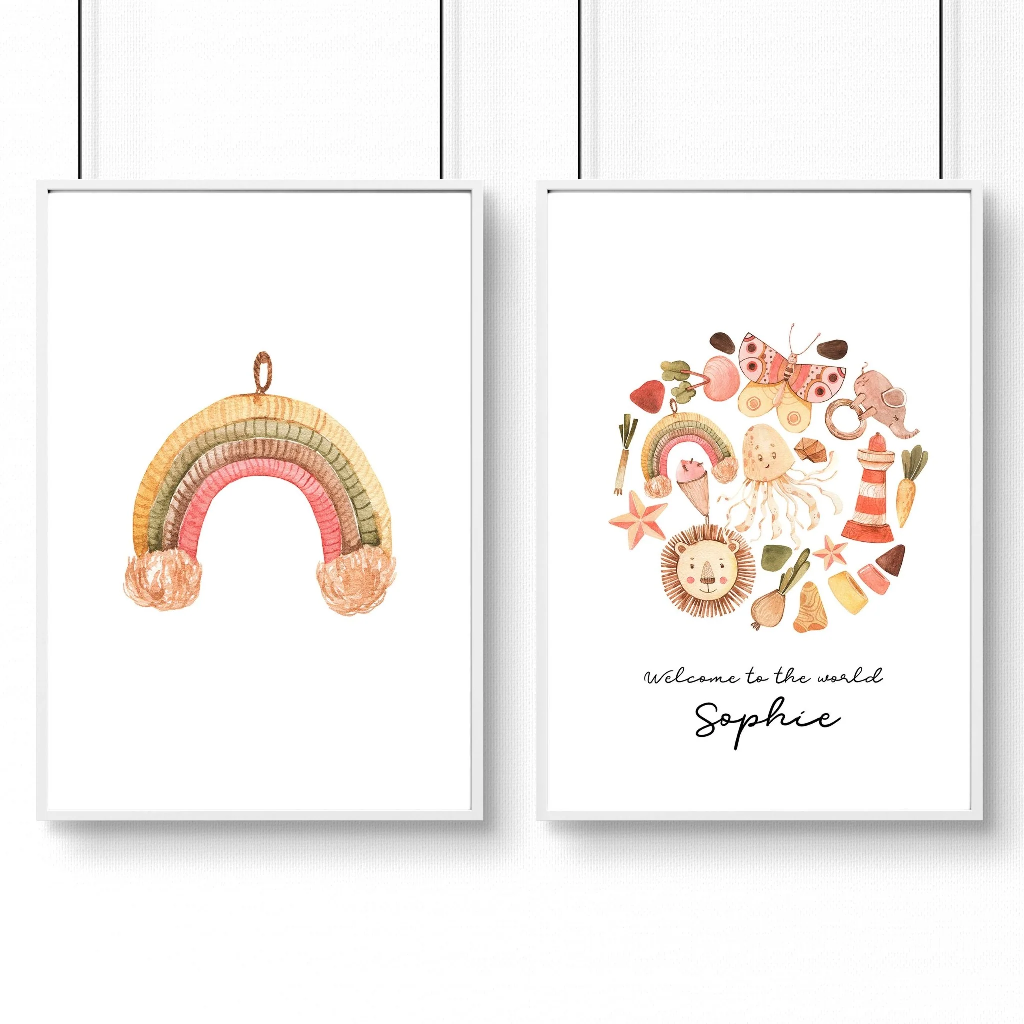 Boho Nursery Decor Set of 2 Wall Art Prints - Image 7