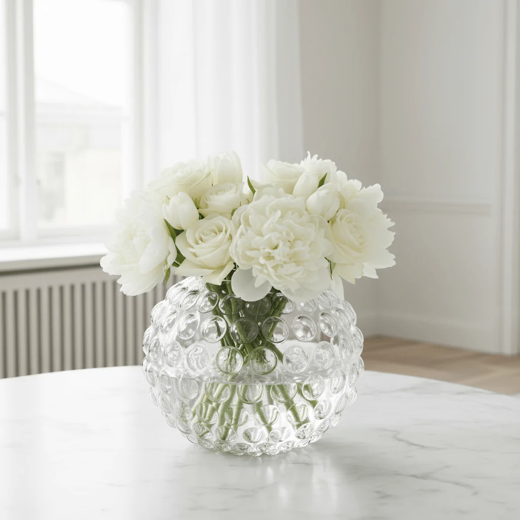 Bolla Large Round Clear Glass Vase - Image 6