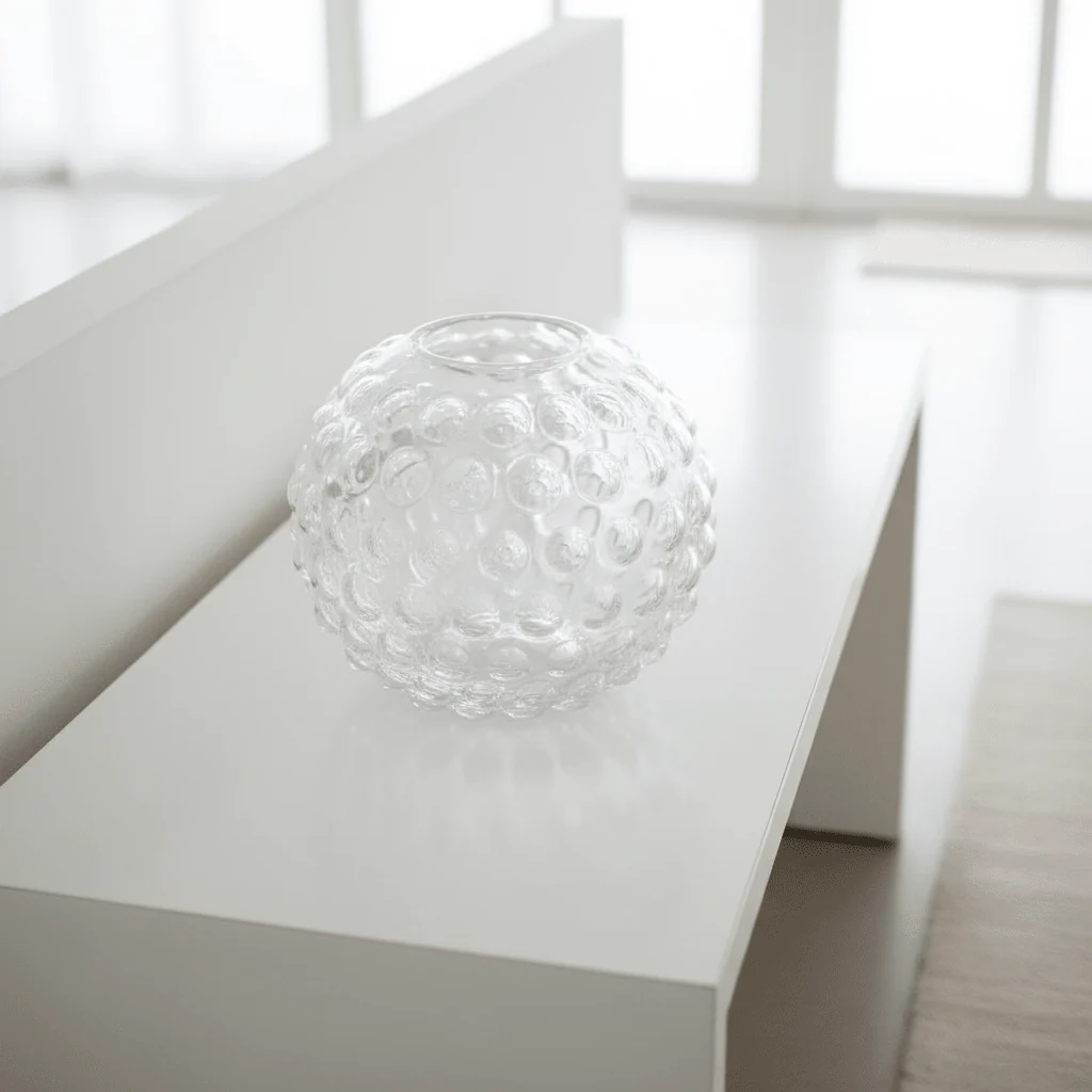 Bolla Large Round Clear Glass Vase - Image 8