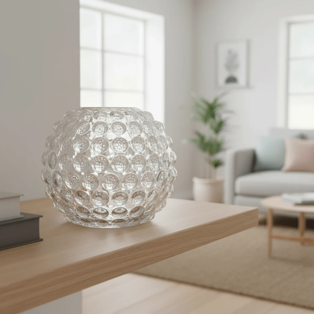 Bolla Small Round Clear Glass Vase - Image 8