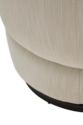 Bordo Textured Cream Curved Swivel Chair - Image 9