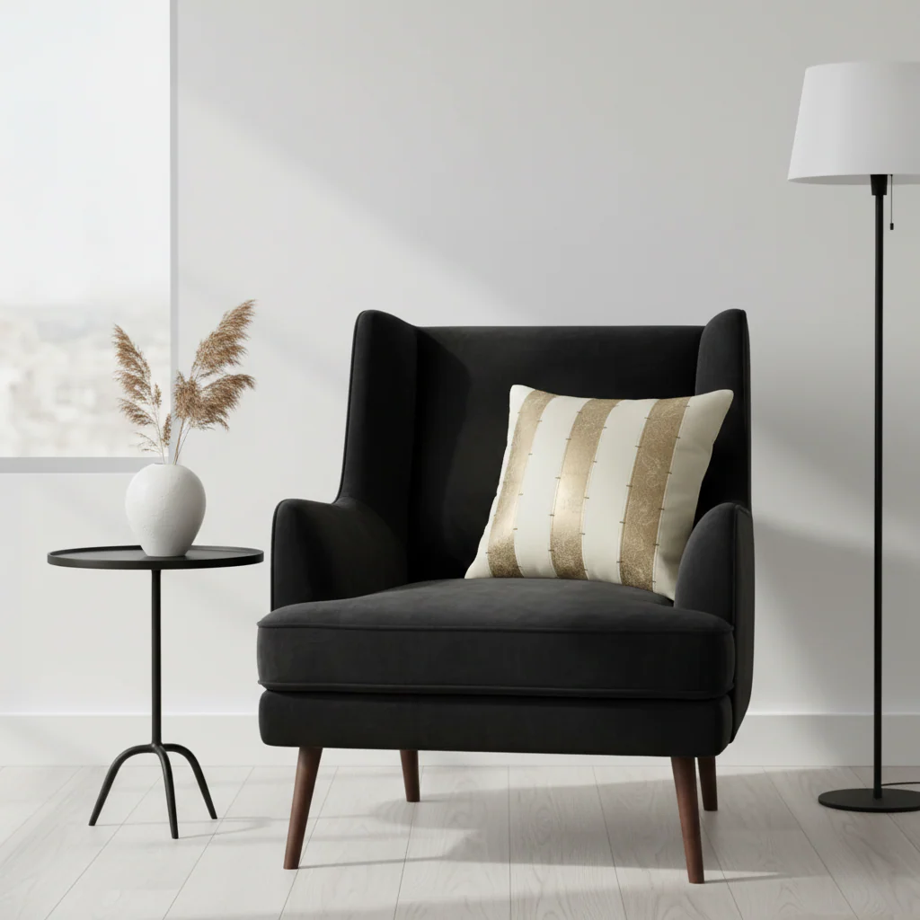 Bosie Kensington Townhouse Multi Gold Panel Cushion - Image 6