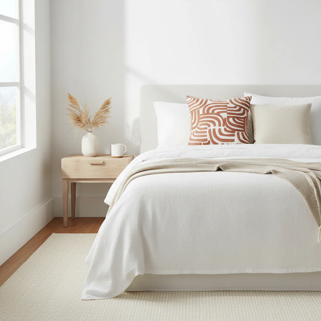 Bosie Ozella Natural And Terracotta Square Cushion - Image 4