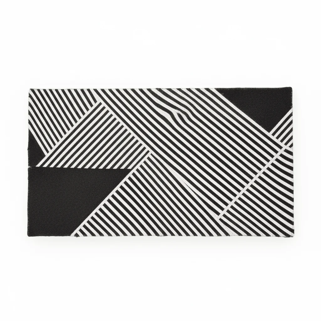Bosie Safira Large Black And White Hair on Leather Rug - Image 2