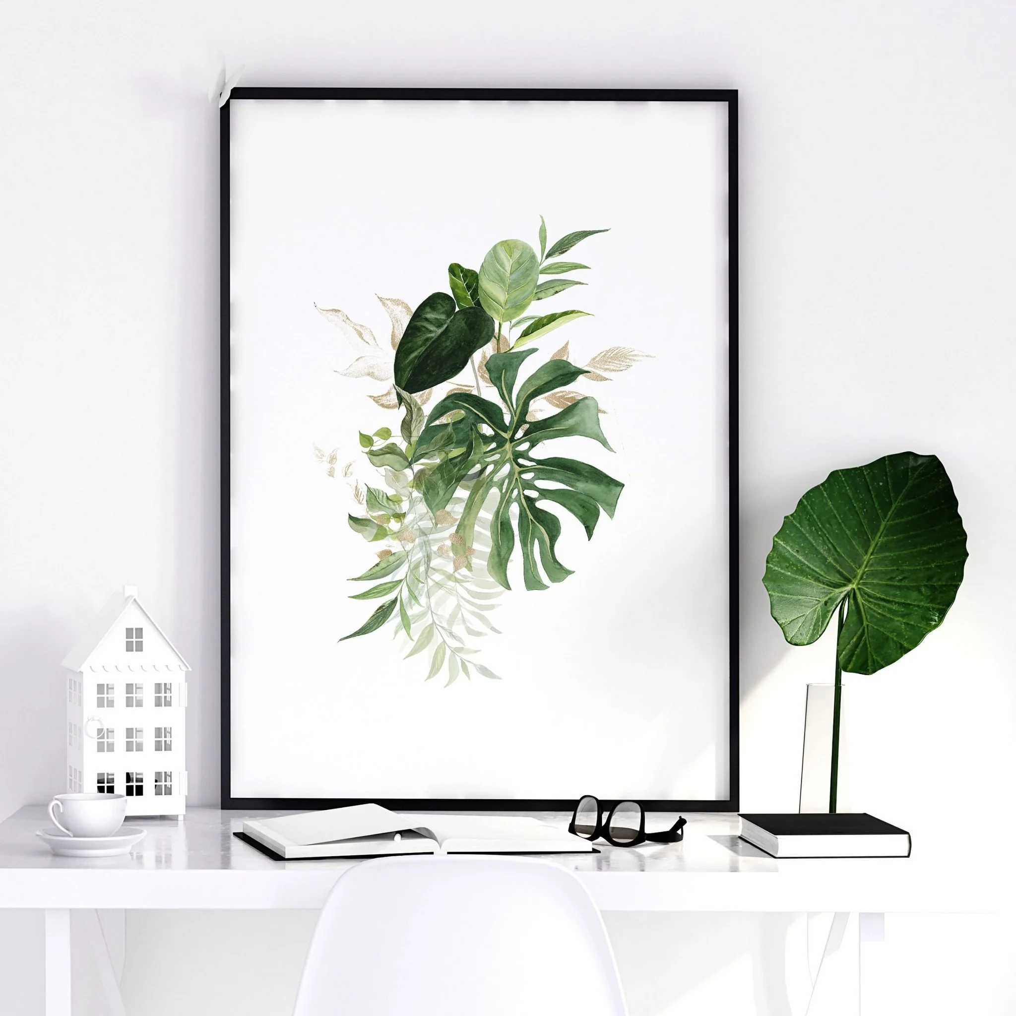 Framed Botanical Prints Set of 3 | Tropical Wall Art - Image 4