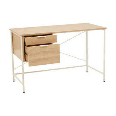 Bradbury Natural Oak Veneer Desk With Drawers - Image 10