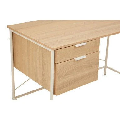 Bradbury Natural Oak Veneer Desk With Drawers - Image 17