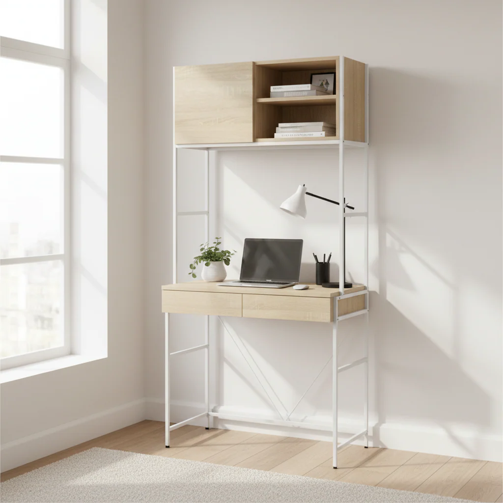 Bradbury Natural Oak Veneer Effect Desk - Image 4