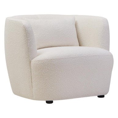 Bruge Textured Cream Curved Chair - Image 5
