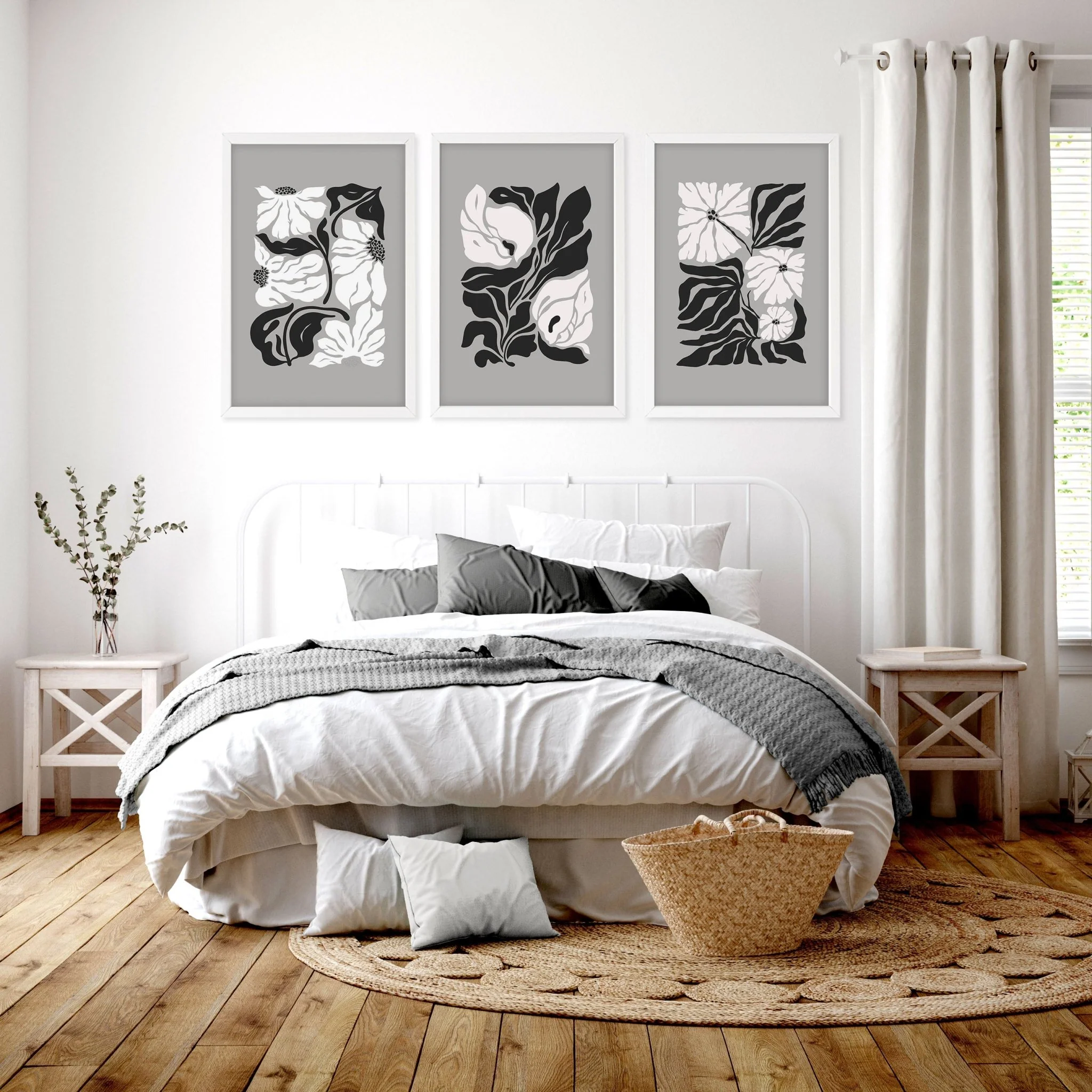 Canvas Prints Wall Decor | Set of 3 Botanical Wall art Prints - Image 3