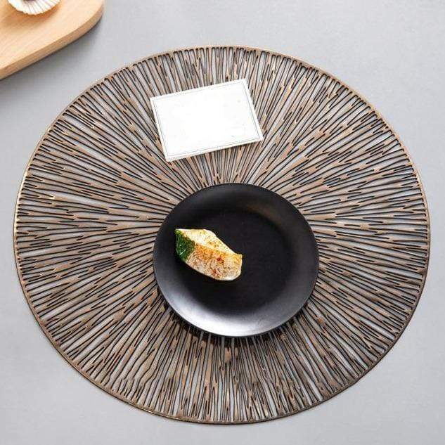 Chic Home Placemats - Gold - Set of 2 - Image 2