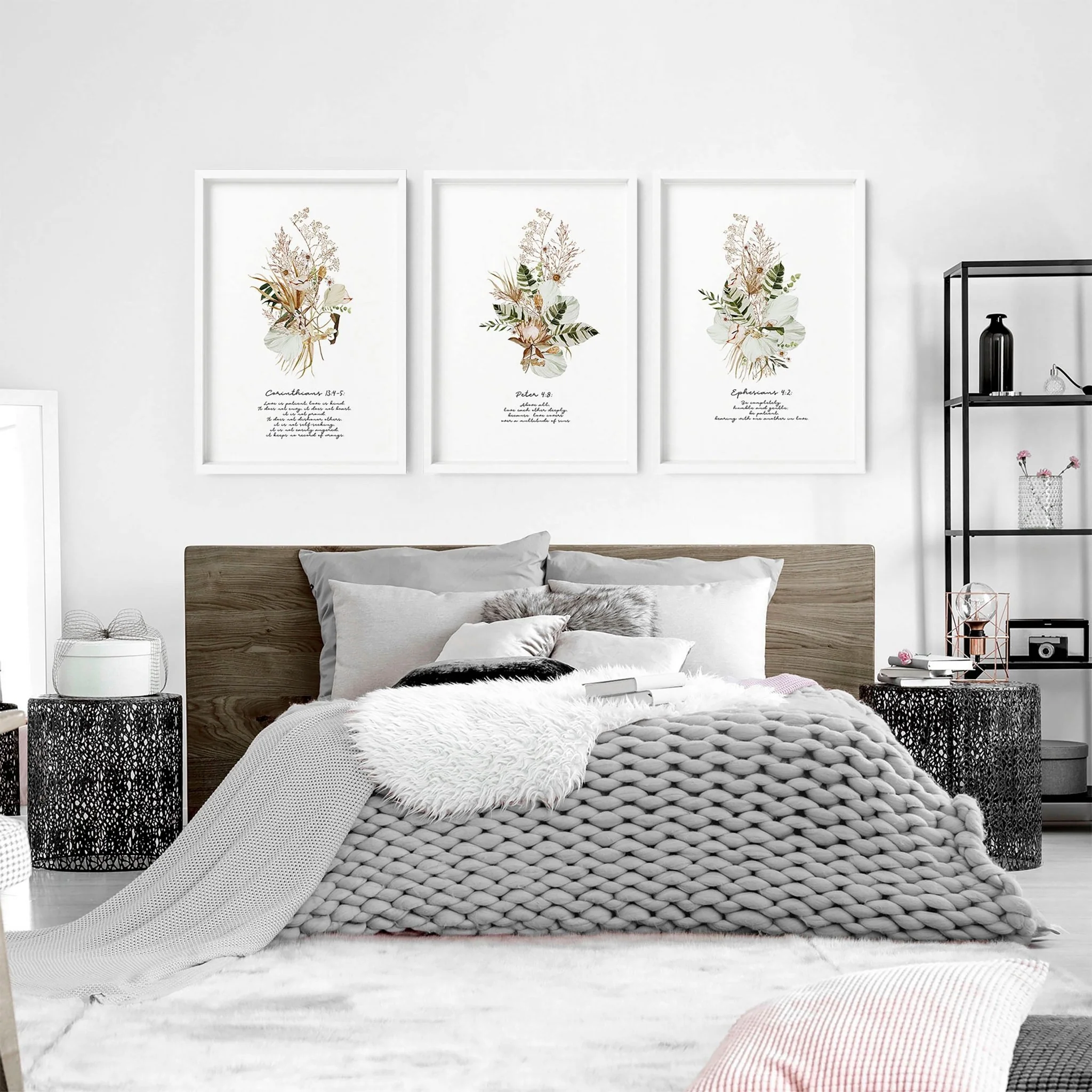 Christianity quotes for bedroom | set of 3 wall art prints - Image 10