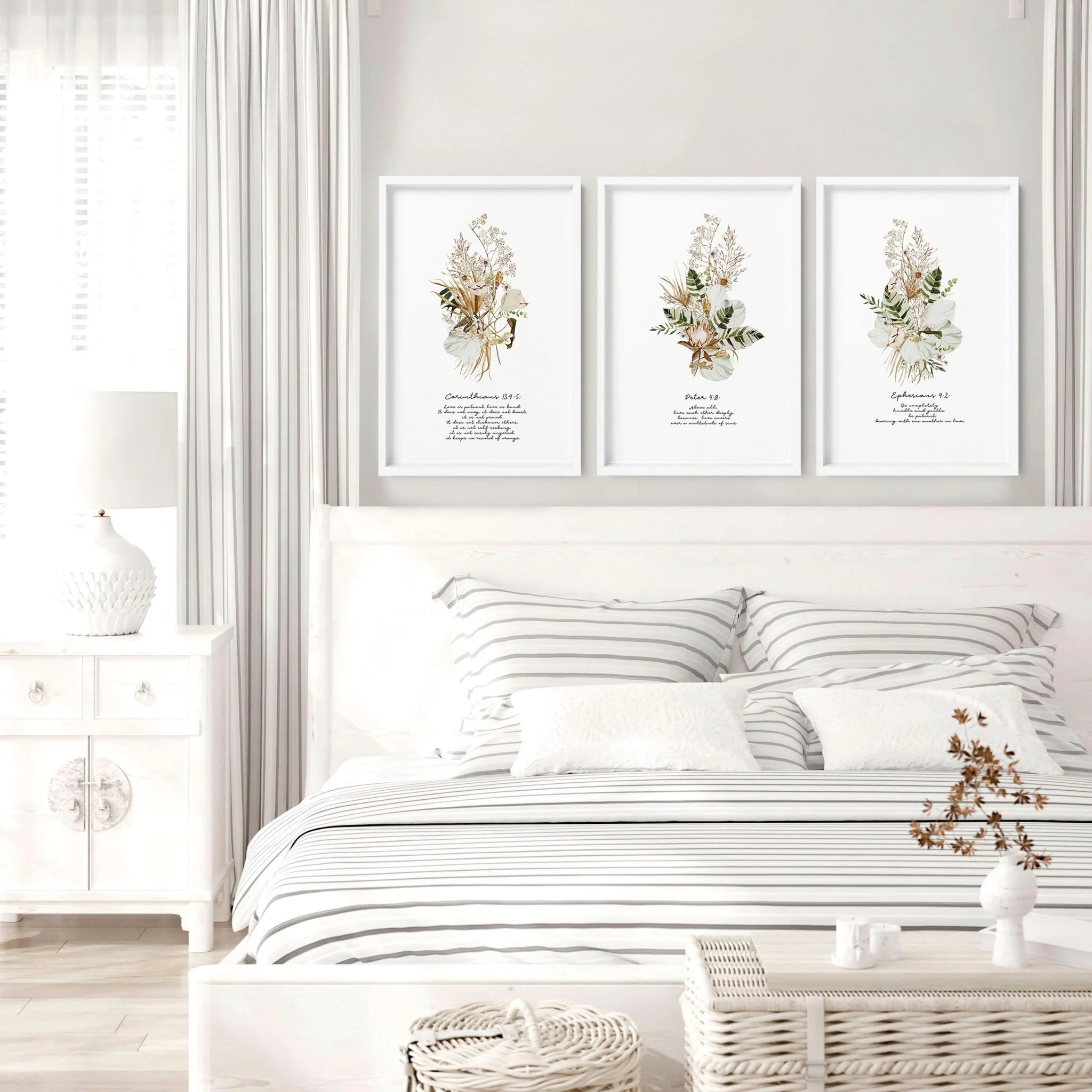 Christianity quotes for bedroom | set of 3 wall art prints - Image 2