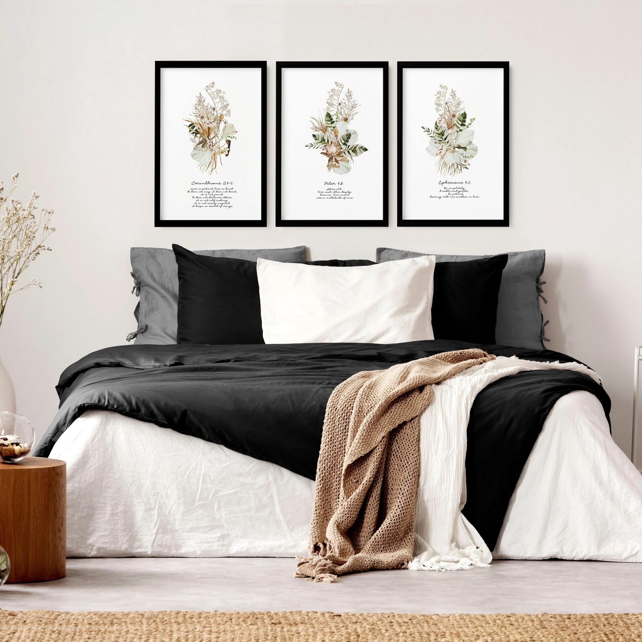 Christianity quotes for bedroom | set of 3 wall art prints - Image 3
