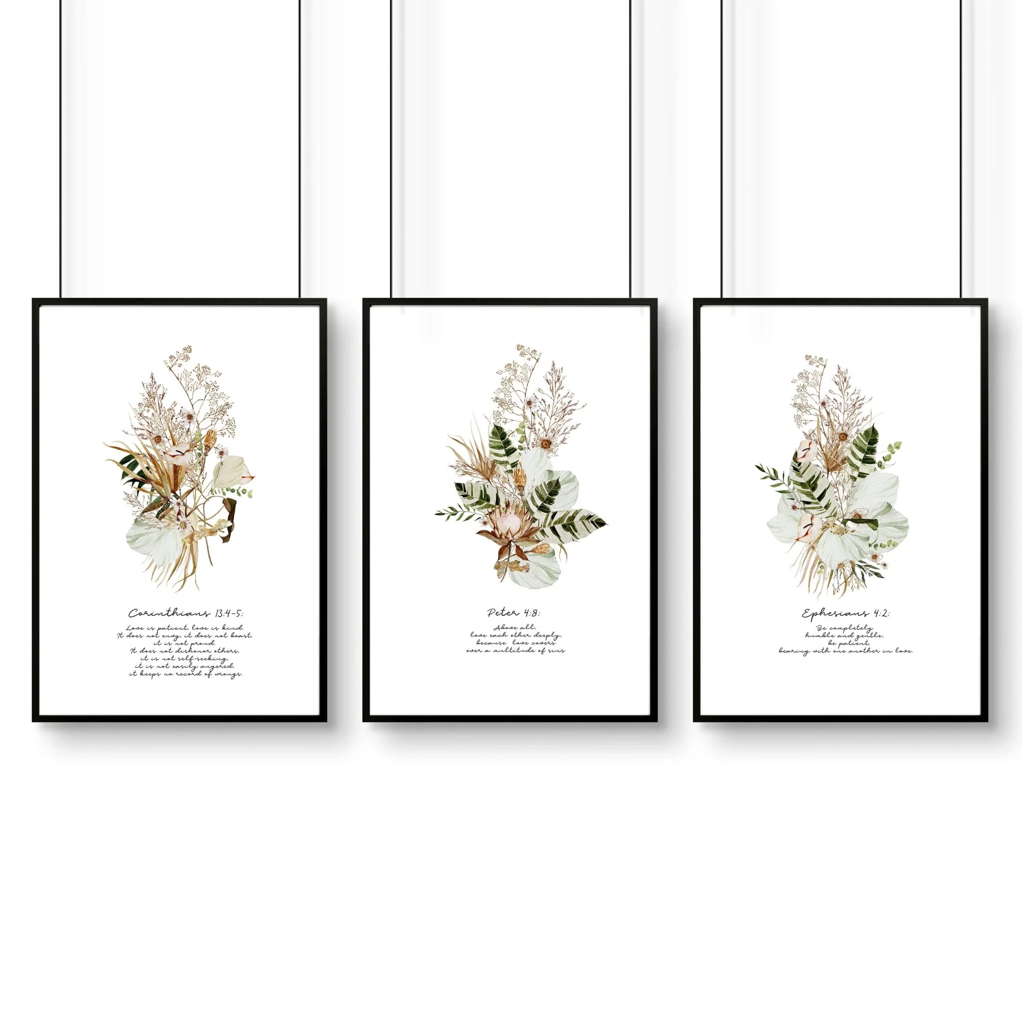 Christianity quotes for bedroom | set of 3 wall art prints - Image 8
