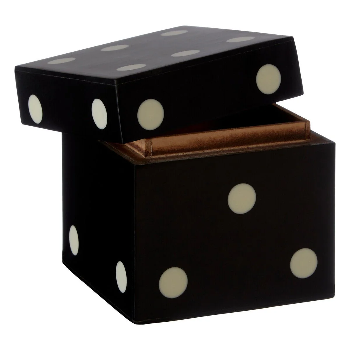 Churchill Games Black And White Dice Box With 5 Dice - Image 7