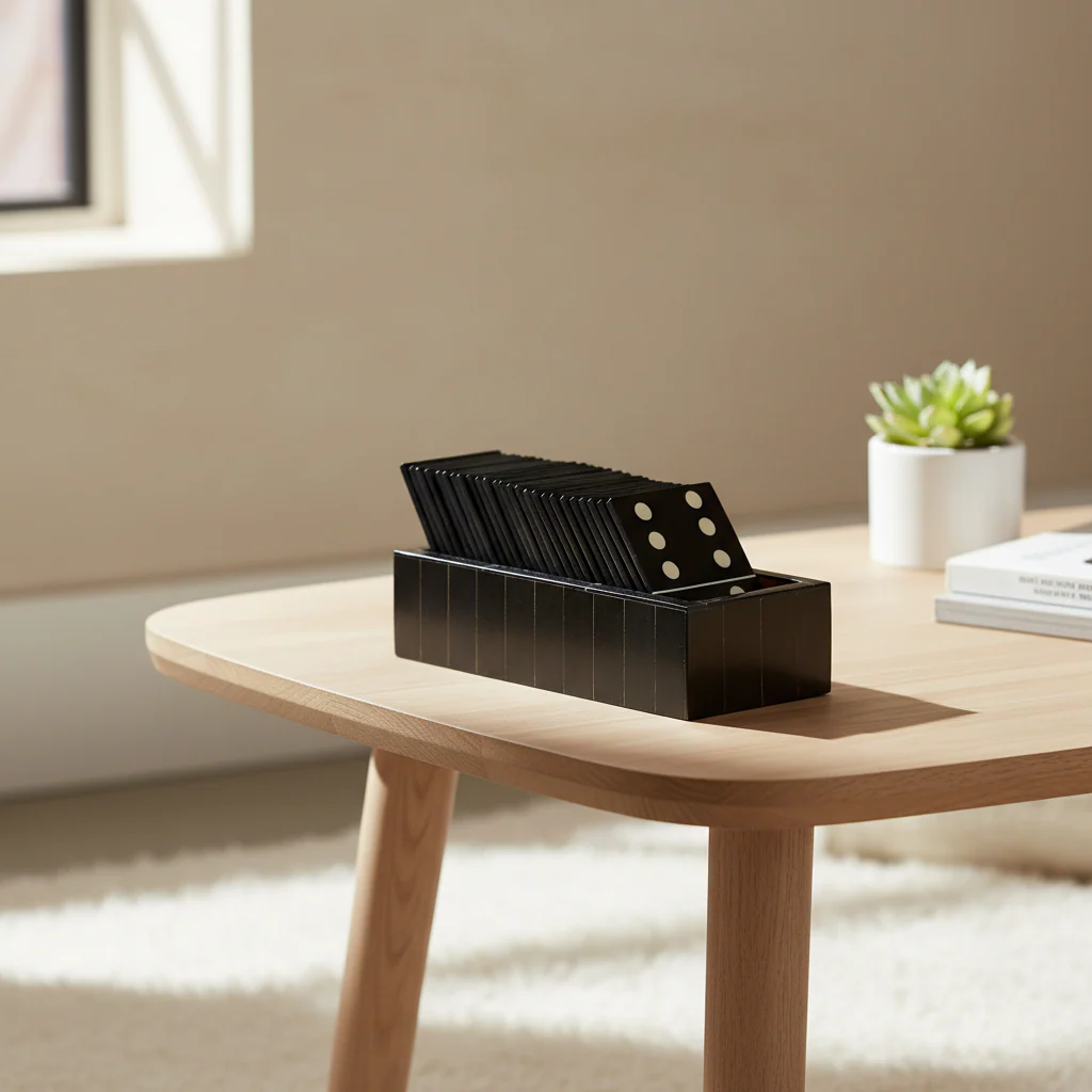 Churchill Games Black Domino Set With Black Dominoes - Image 3