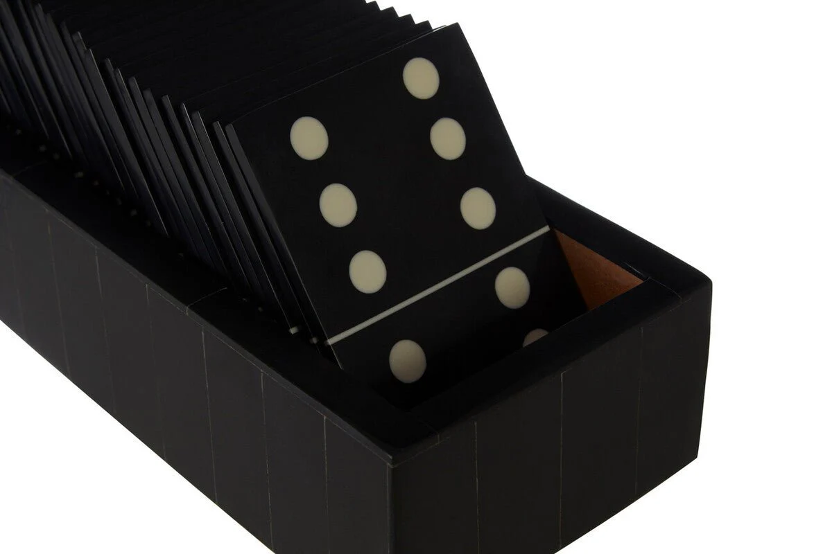 Churchill Games Black Domino Set With Black Dominoes - Image 9