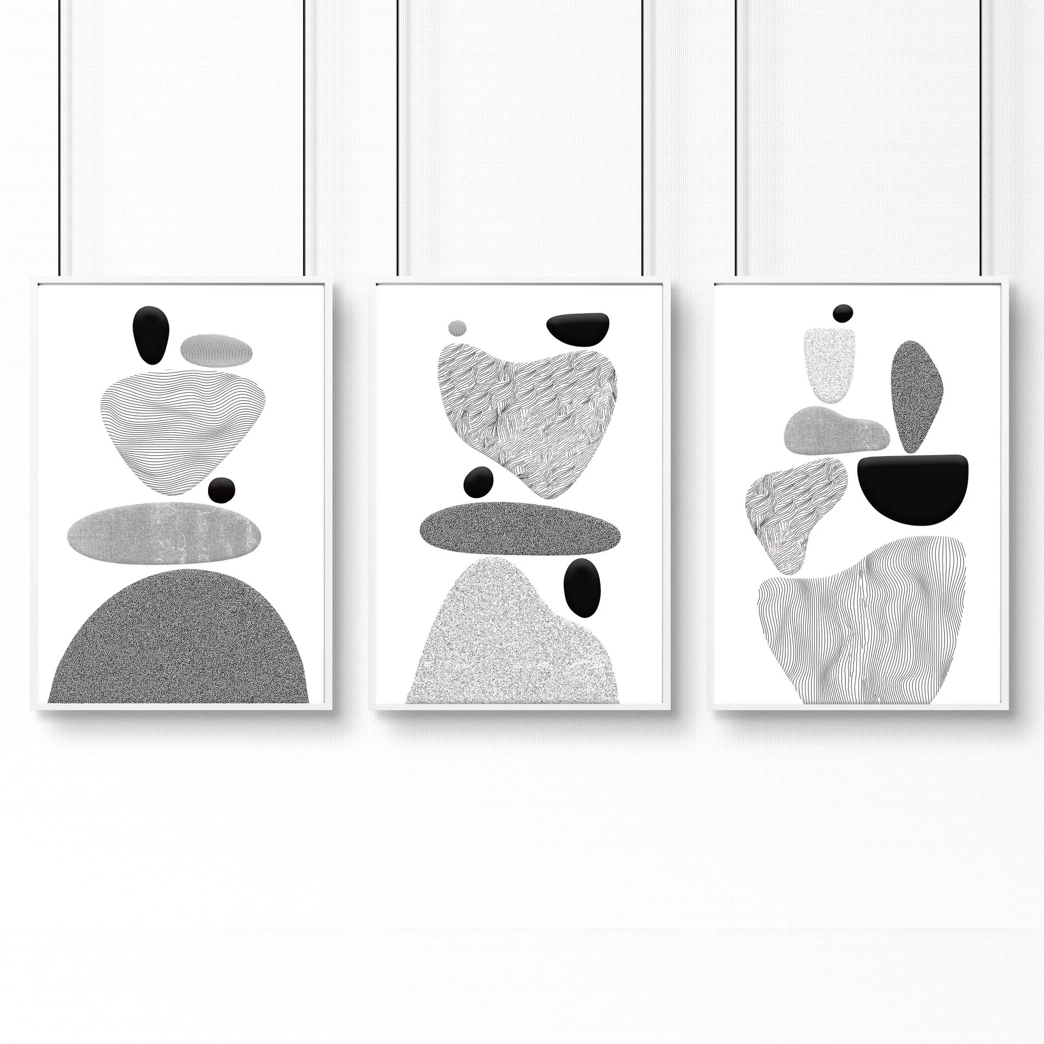 Contemporary Artwork For Living Room | Set of 3 wall art prints - Image 12
