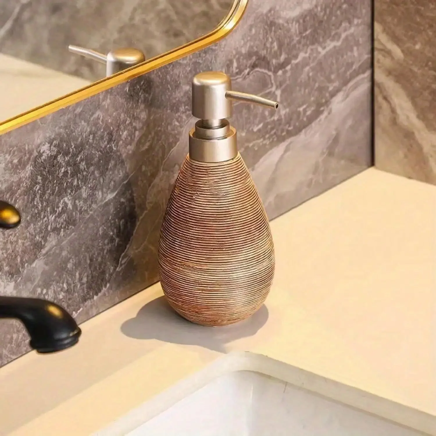 Creative Retro Style Ceramic Push-Type Soap Dispenser With Pump, Hand Soap Bottle, Suitable For Bathrooms Kitchens And Toilets - Image 14